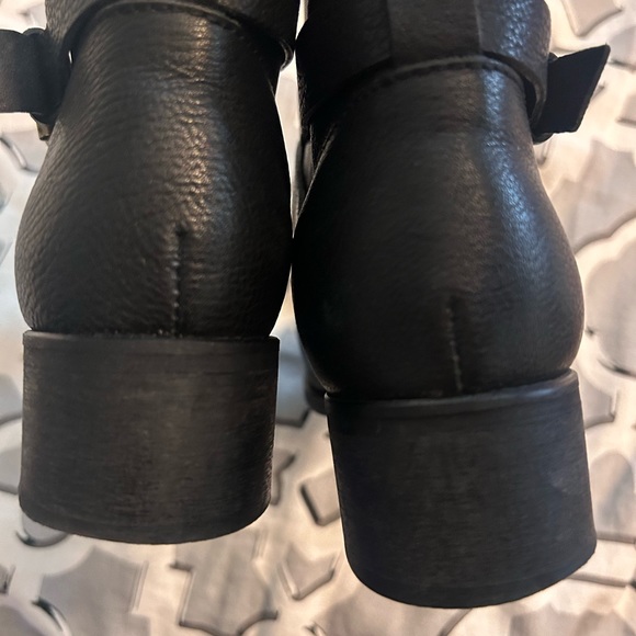 J. Crew Ryder short leather black buckle boot sz 7 - Picture 3 of 9